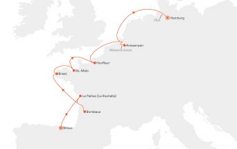 Route MS EUROPA 2
