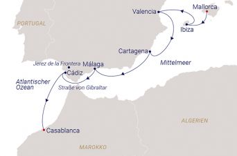 Route SEA CLOUD SPIRIT