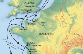Route von MS Artania