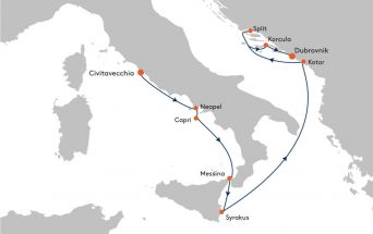 Route MS EUROPA 2