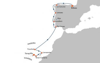 Route MS EUROPA 2