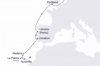 Route von MS HAMBURG
