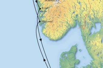 Route von MS Artania