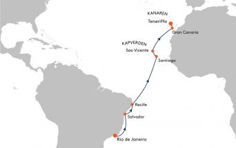 Route MS EUROPA 2