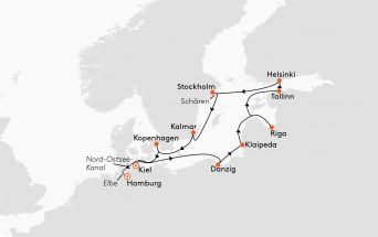 Route MS EUROPA 2