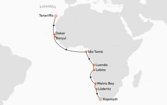 Route MS EUROPA 2