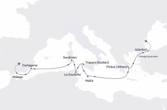 Route von MS HAMBURG
