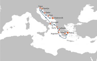 Route MS EUROPA 2