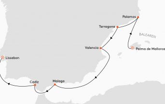 Route MS EUROPA 2