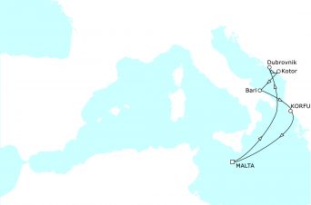 Route TUI Mein Schiff 2 - 7 Tage Adria mit Kroatien